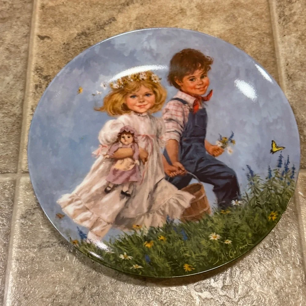 Reco Jack and Jill John McClelland Mother Goose Collector Plate 1986 8.5